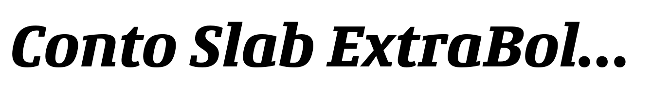 Conto Slab ExtraBold Italic